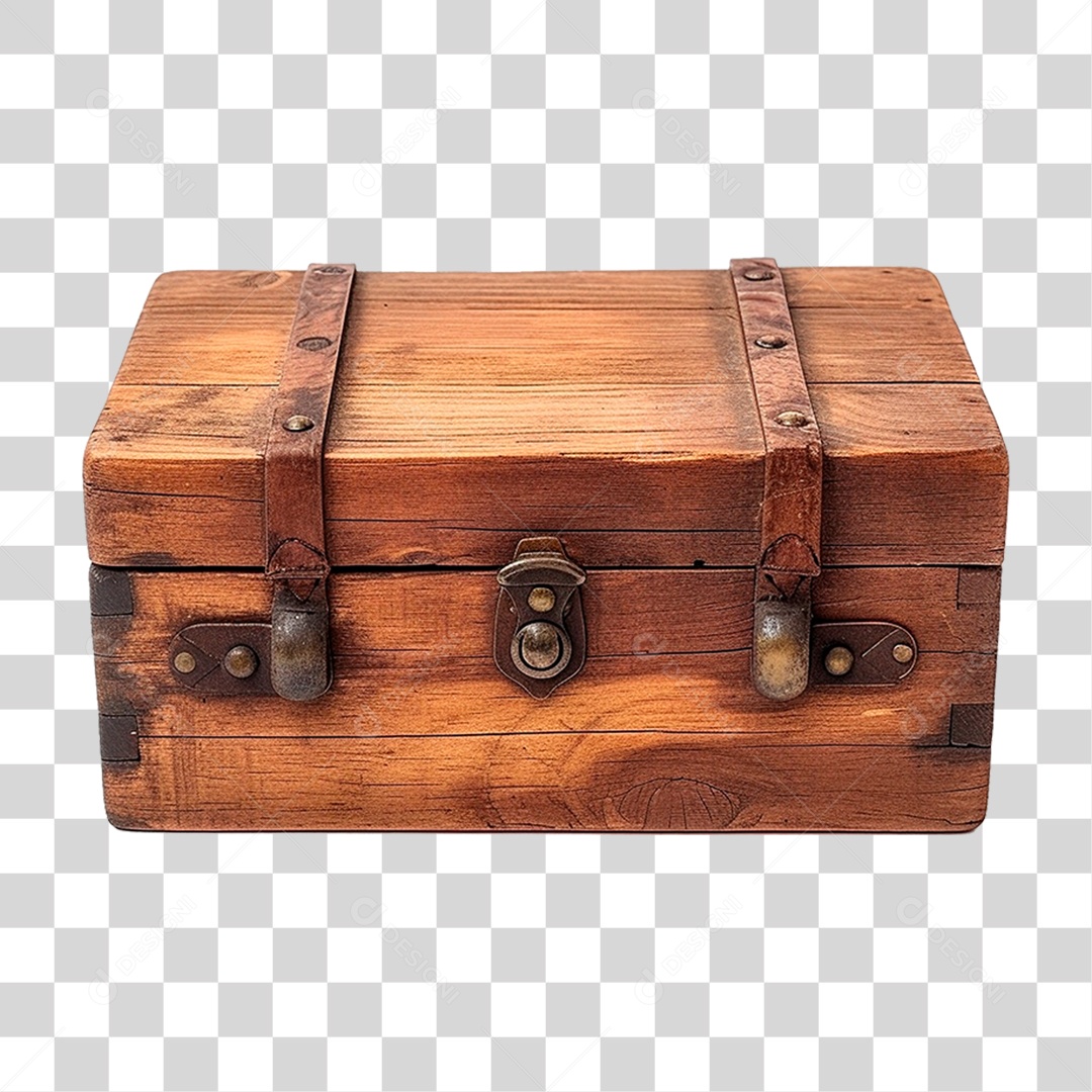 Baú de Madeira PNG Transparente