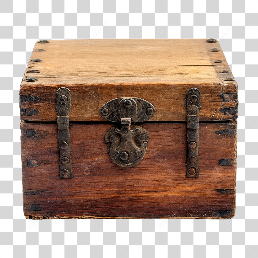 Baú de Madeira PNG Transparente