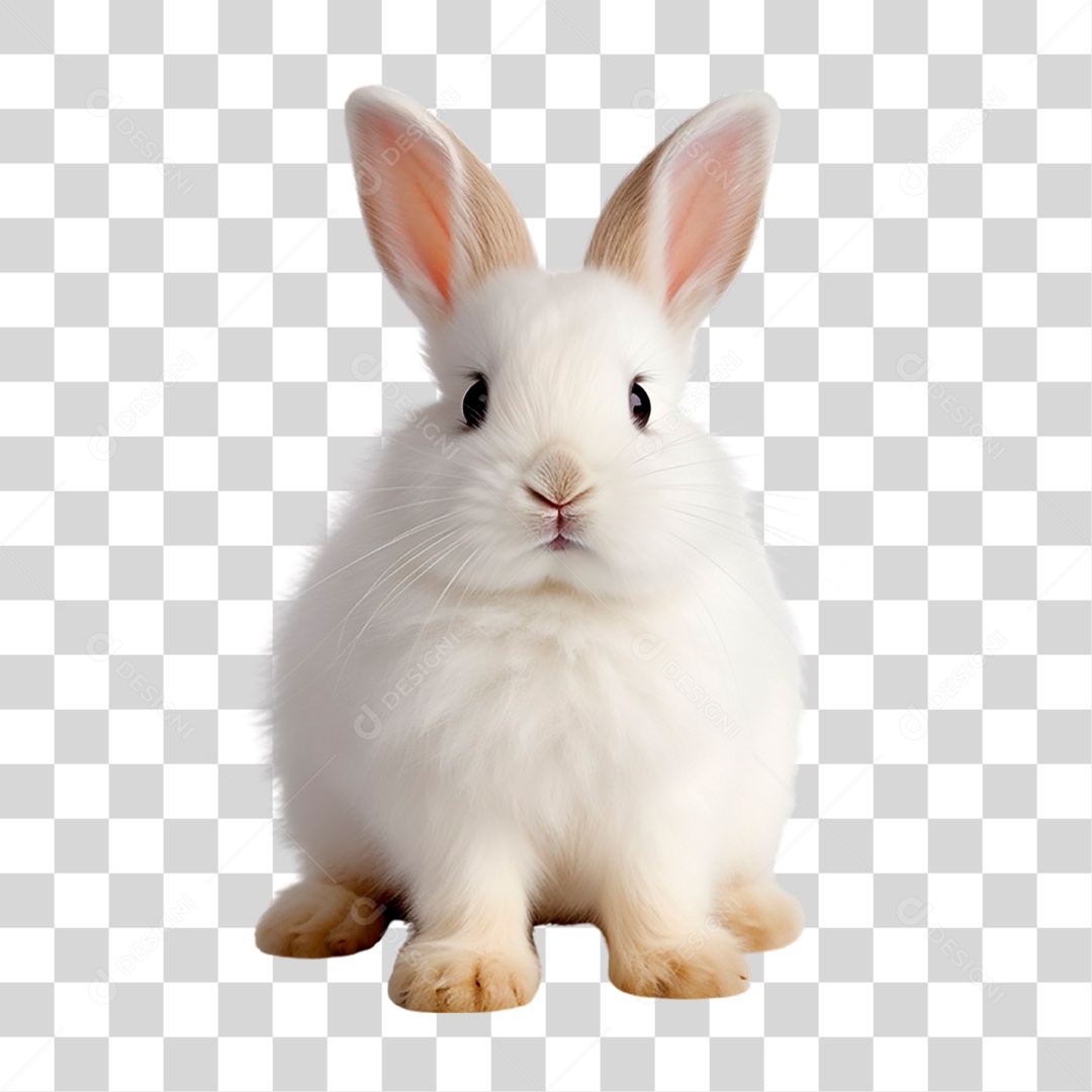 Coelho Branco PNG Transparente