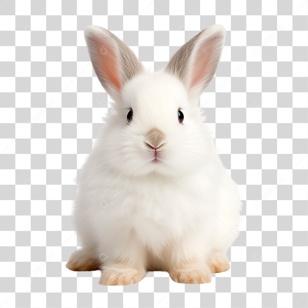 Coelho Branco PNG Transparente