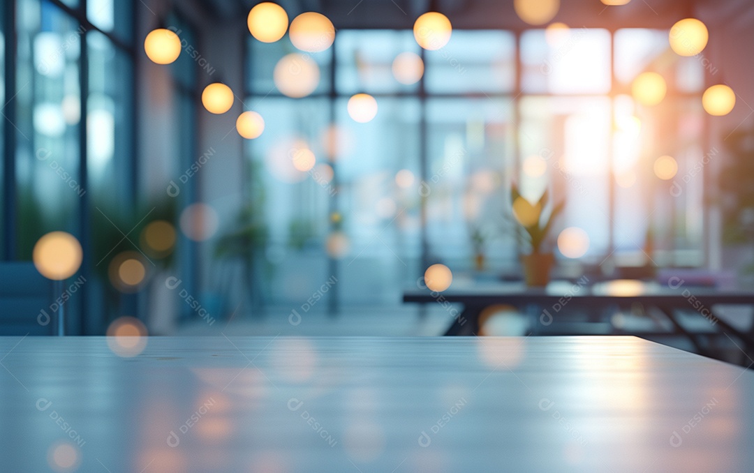 Belo fundo desfocado de um escritório moderno e leve