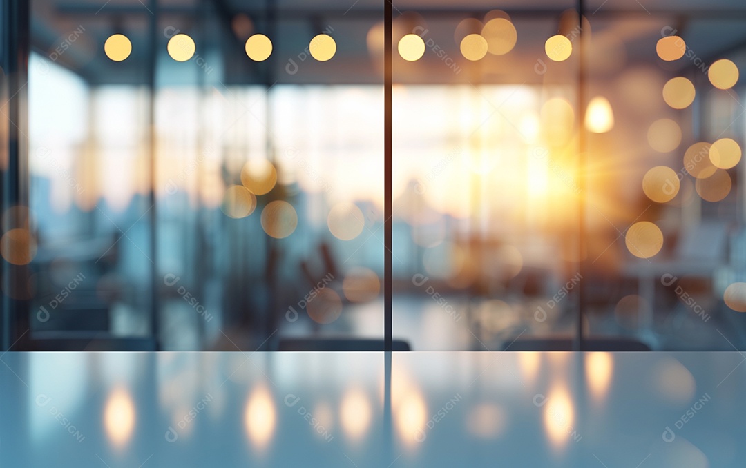 Belo fundo desfocado de um escritório moderno e leve