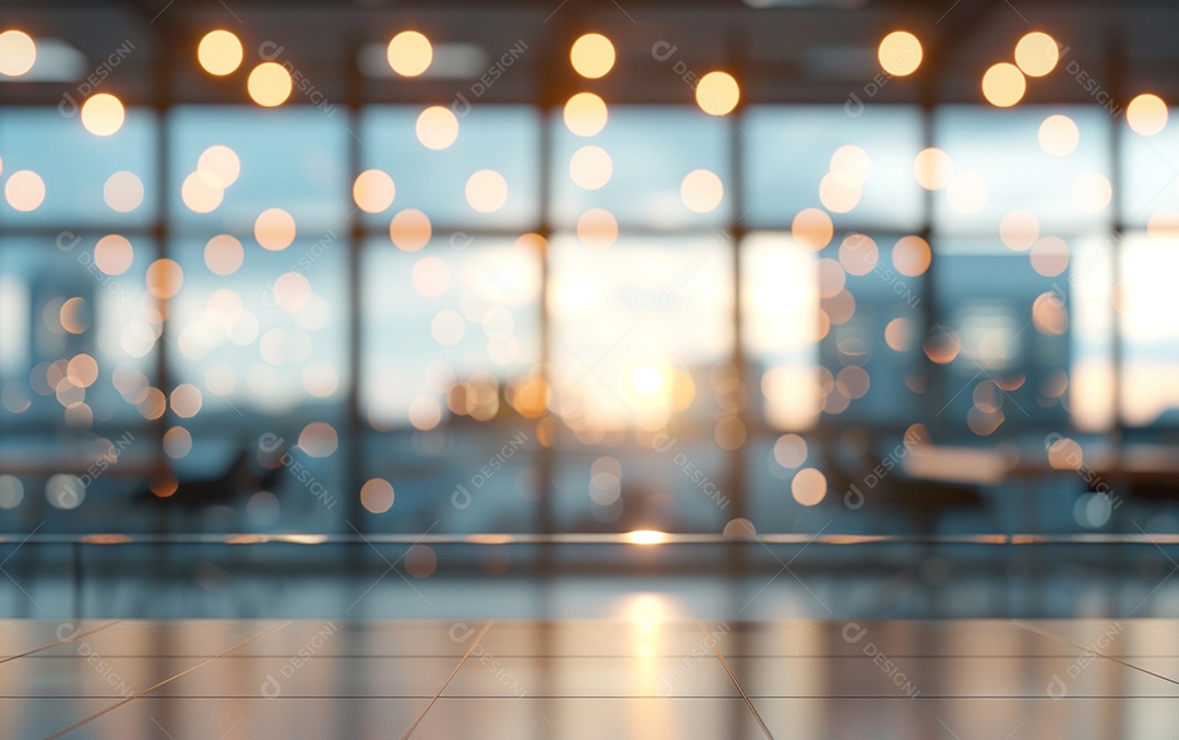 Belo fundo desfocado de um escritório moderno e leve