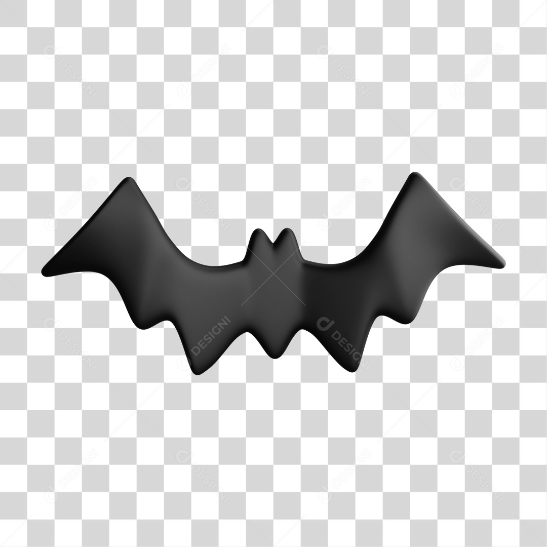 Elemento 3D Morcego de Halloween PNG Transparente