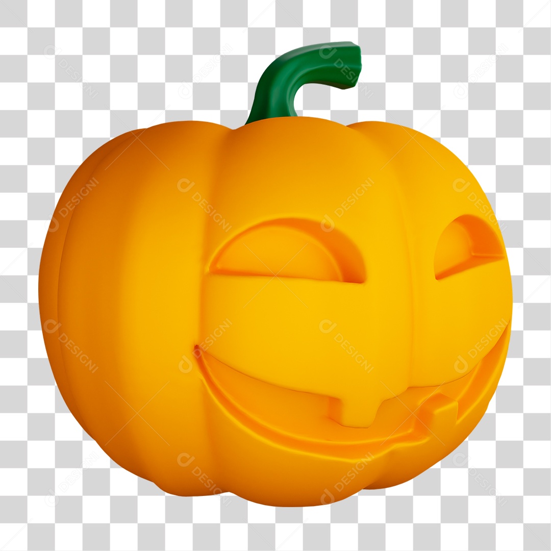 Elemento 3D Aboboras de Halloween PNG Transparente
