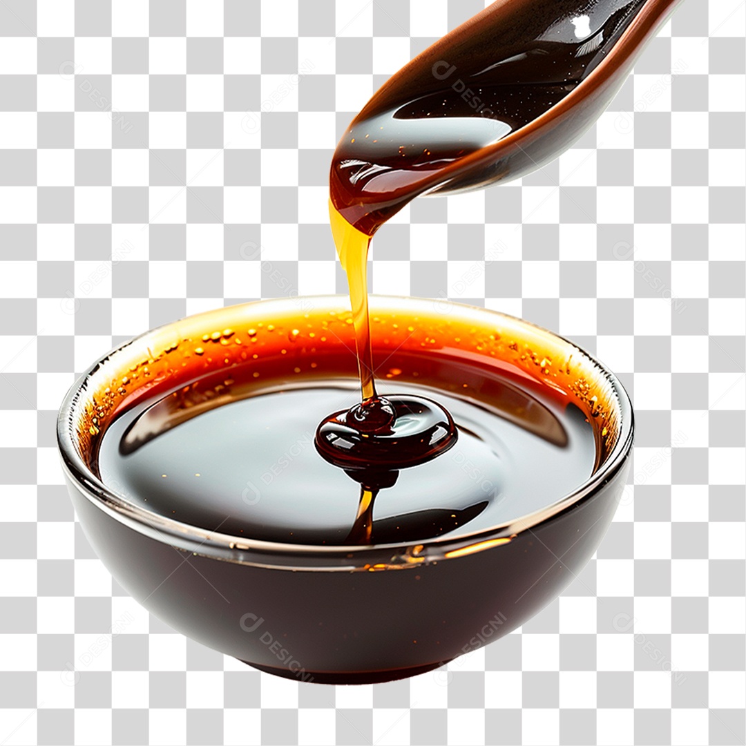Tigela de Molho Teriyaki PNG Transparente