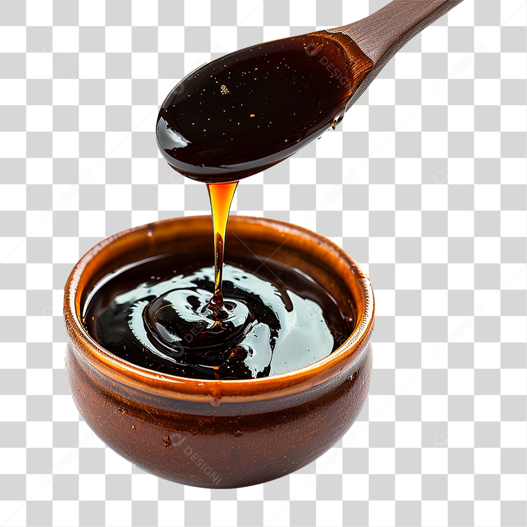 Tigela de Molho Teriyaki PNG Transparente