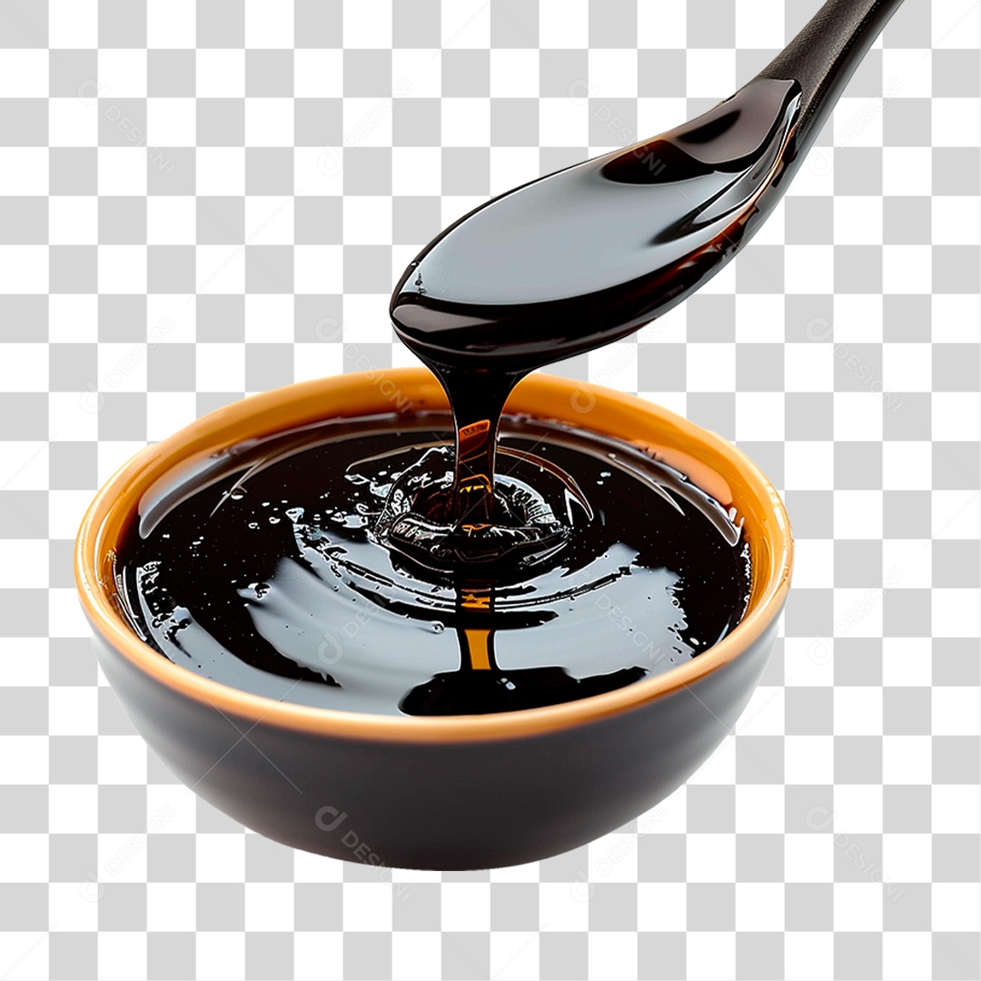Tigela de Molho Teriyaki PNG Transparente