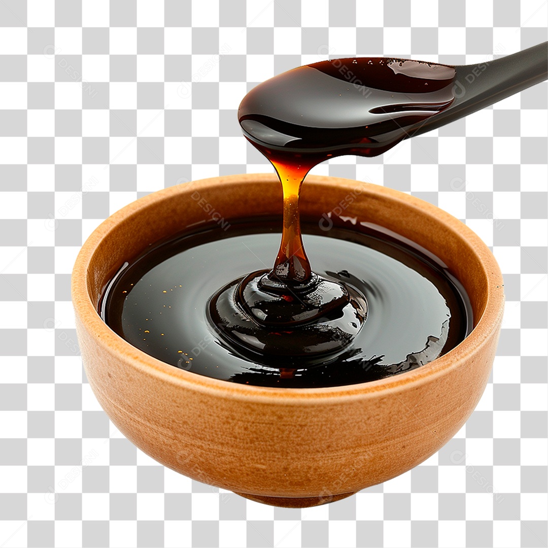 Tigela de Molho Teriyaki PNG Transparente