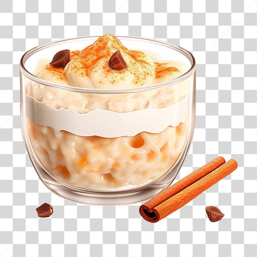 Pudim de Arroz PNG Transparente