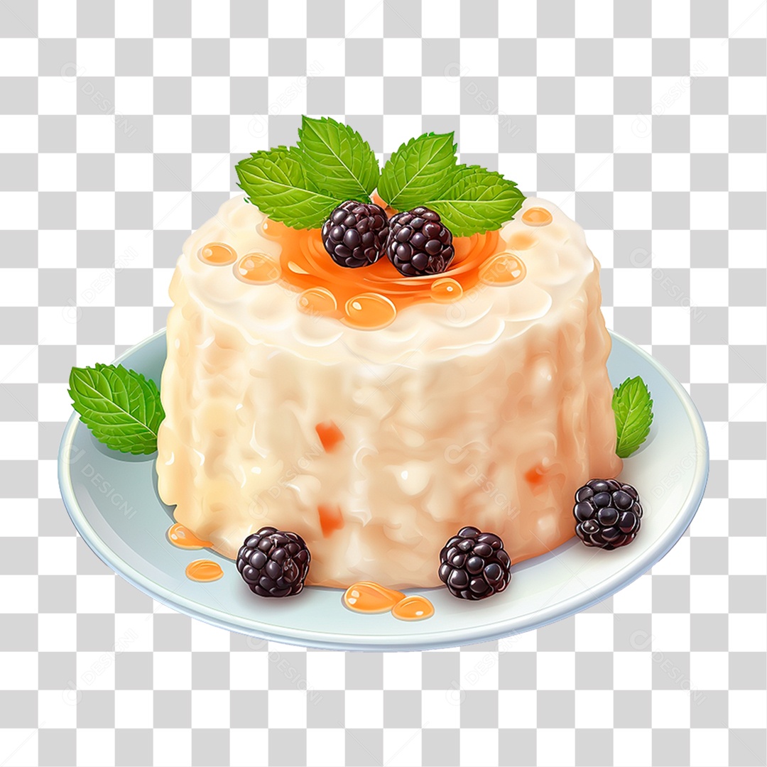 Pudim de Arroz PNG Transparente