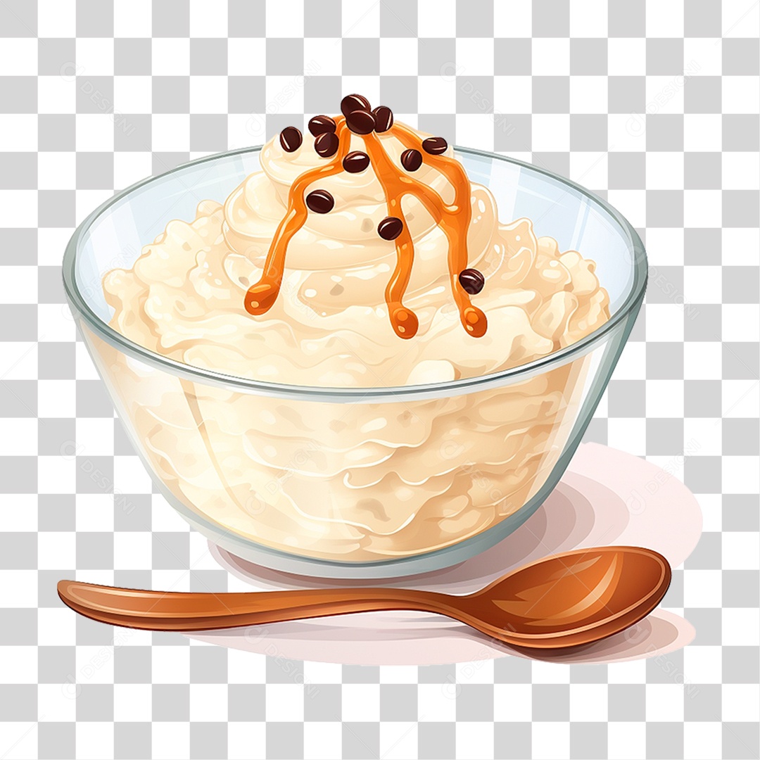 Pudim de Arroz PNG Transparente