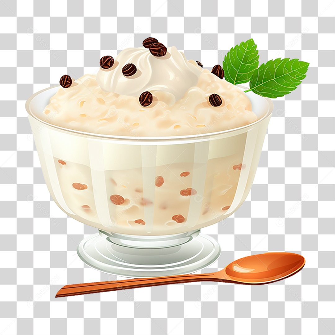 Pudim de Arroz PNG Transparente