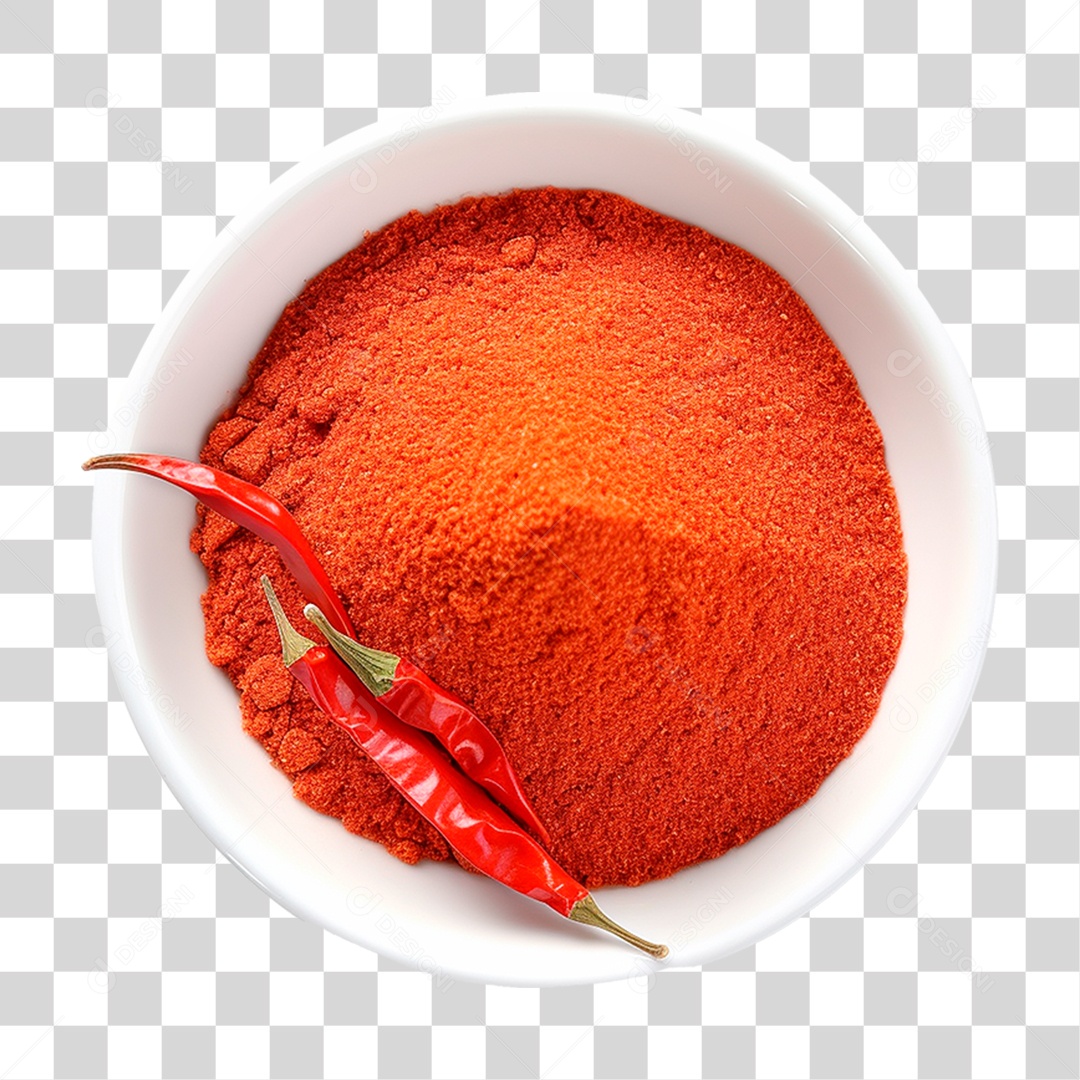 Tigela de Pimenta em Pó PNG Transparente