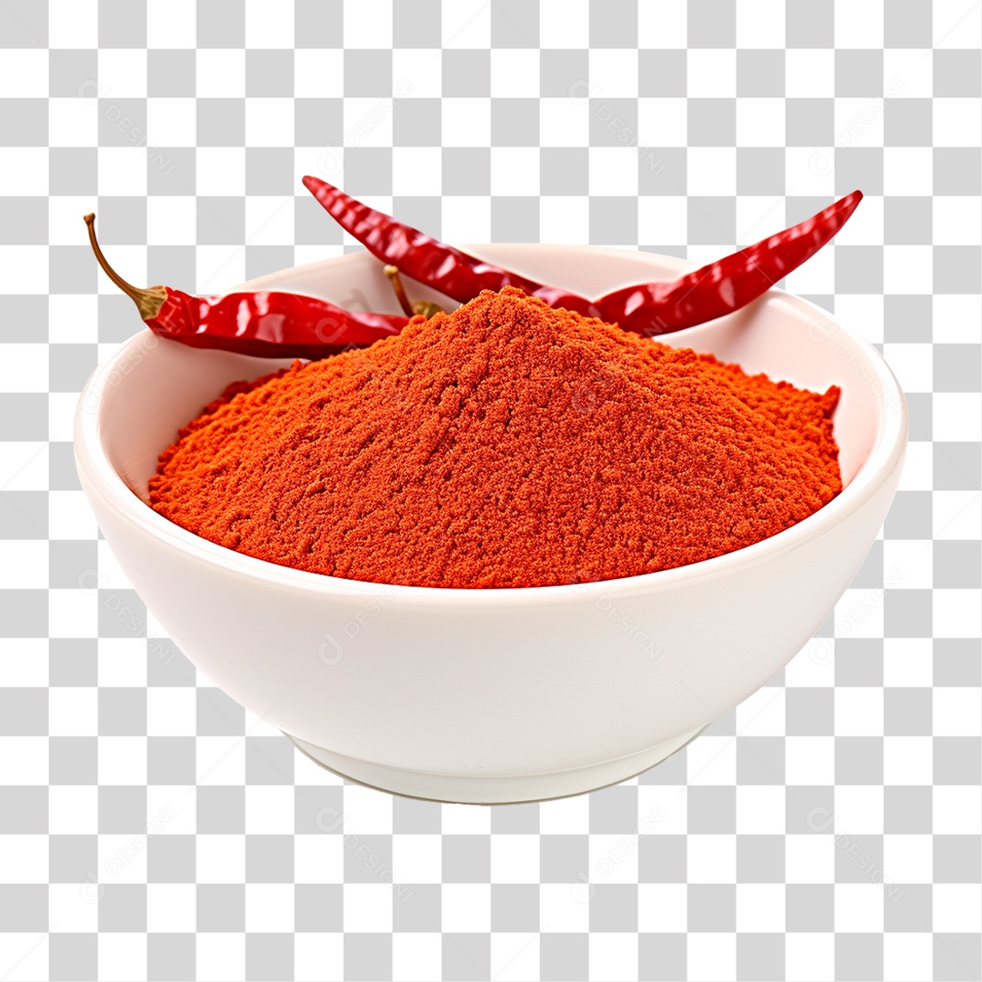 Tigela de Pimenta em Pó PNG Transparente