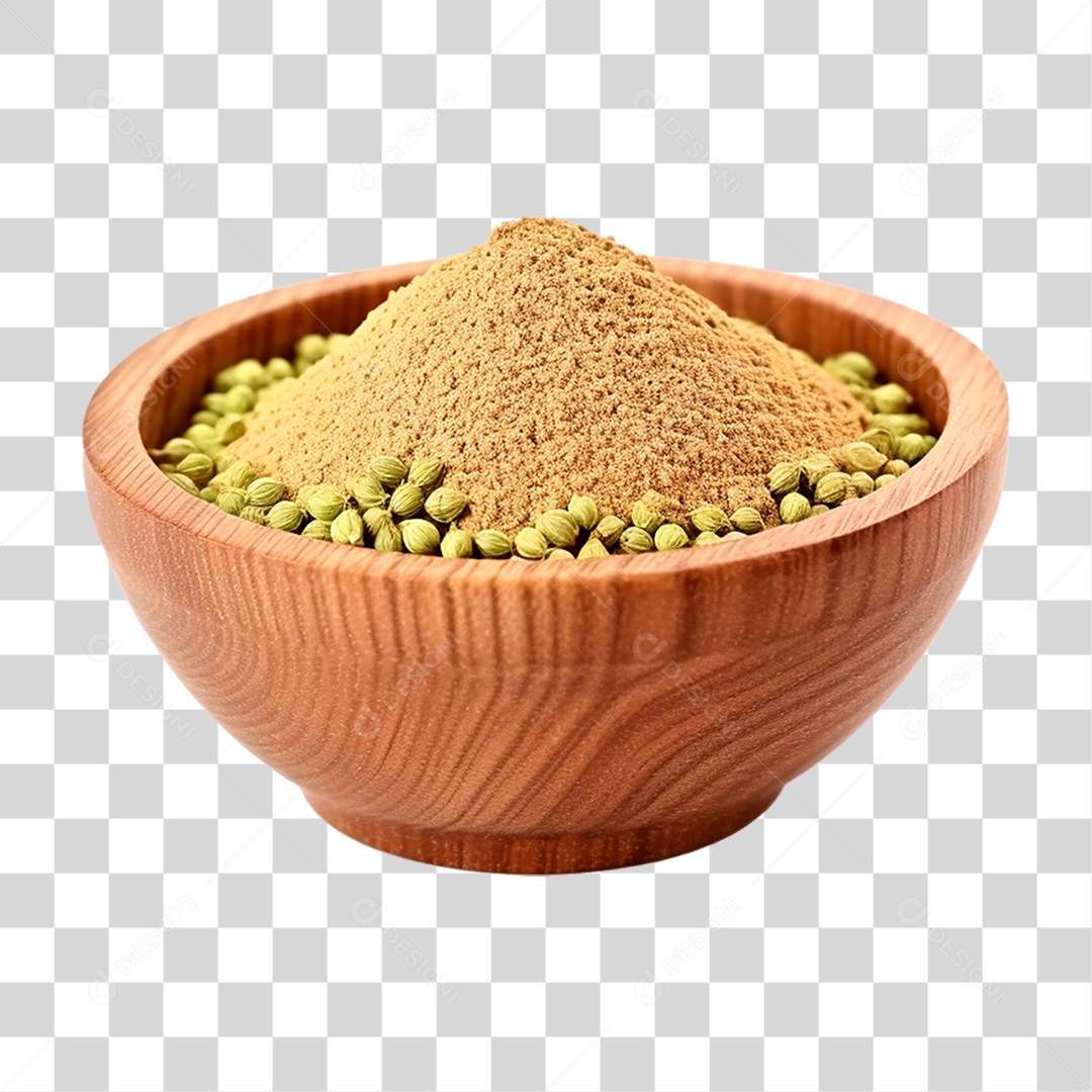 Tigela Coentro em Pó PNG Transparente