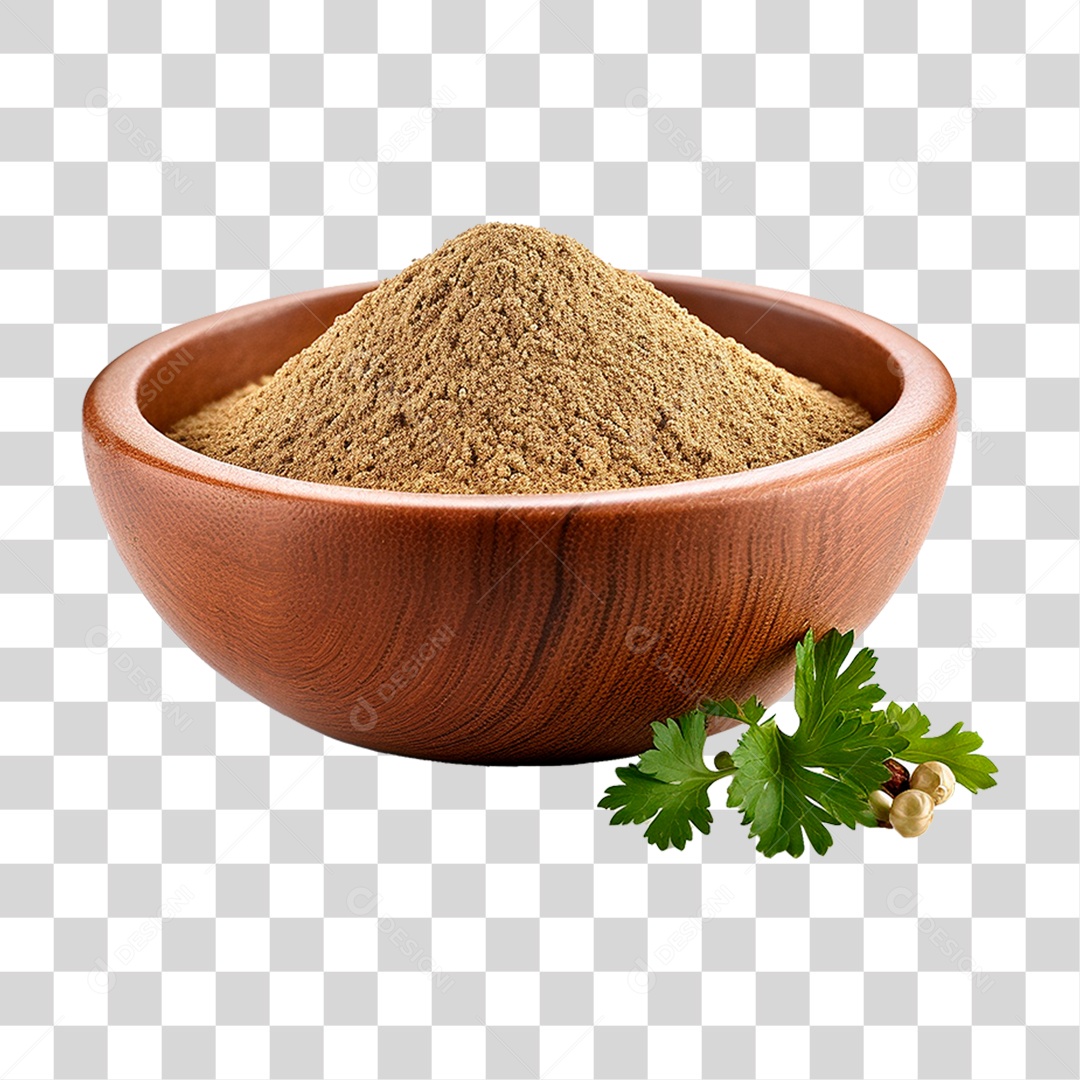 Tigela Coentro em Pó PNG Transparente