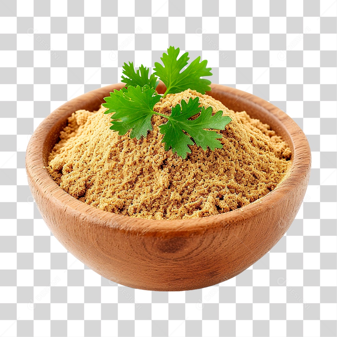 Tigela Coentro em Pó PNG Transparente