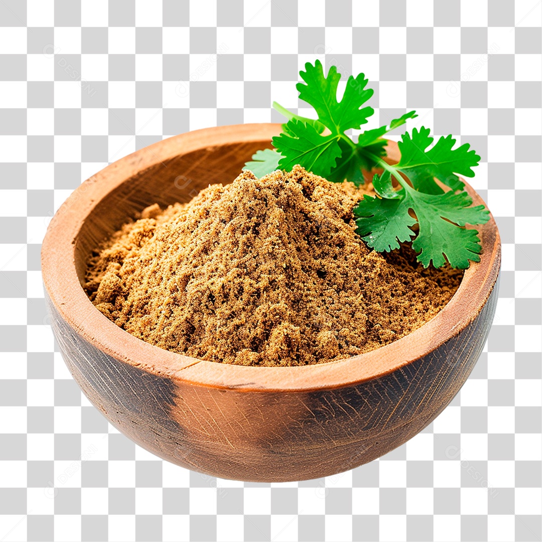 Tigela Coentro em Pó PNG Transparente