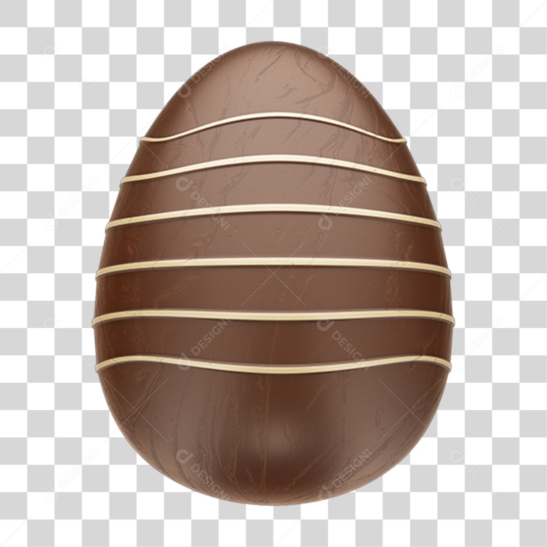 Elemento 3D Ovo da Páscoa PNG Transparente