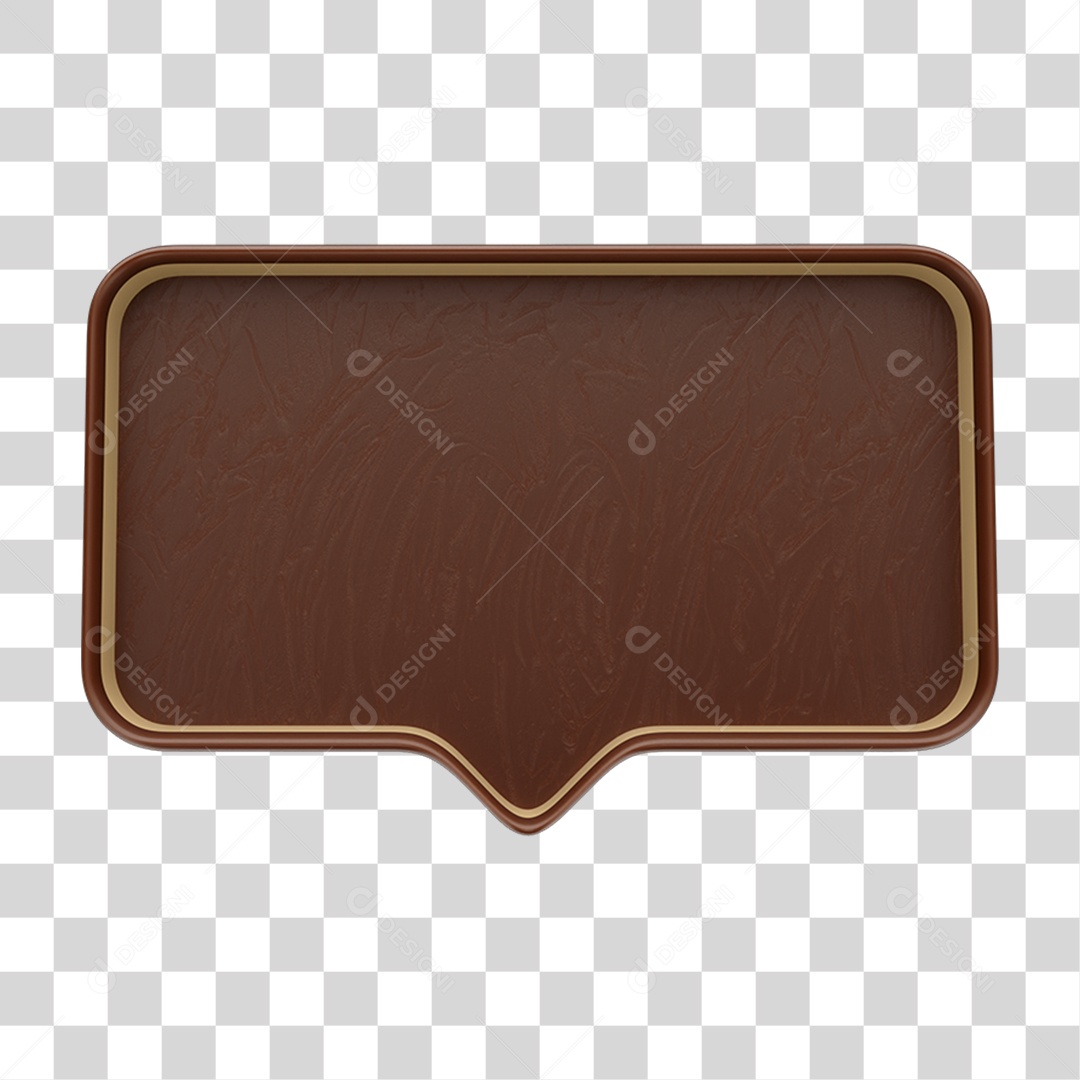 Elemento 3D Doces Chocolate Páscoa PNG Transparente