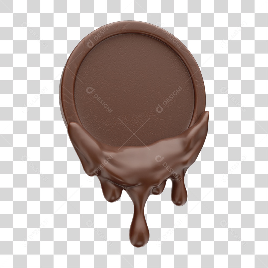 Elemento 3D Doces Chocolate Páscoa PNG Transparente