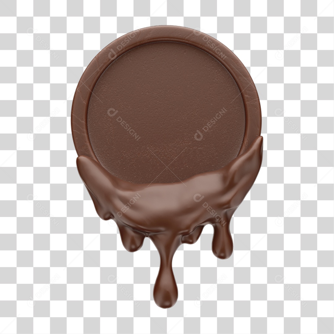 Elemento 3D Doces Chocolate Páscoa PNG Transparente
