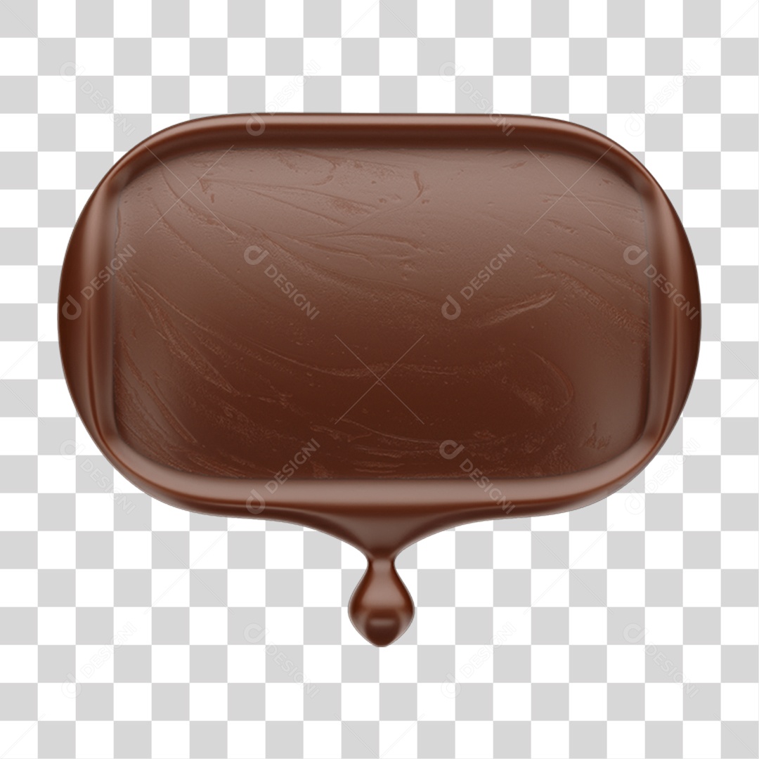 Elemento 3D Doces Chocolate Páscoa PNG Transparente