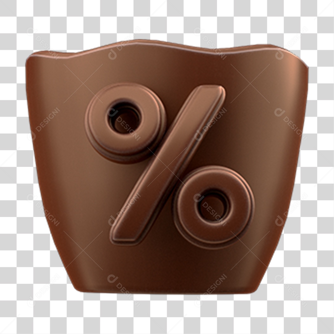 Elemento 3D Doces Chocolate Páscoa PNG Transparente