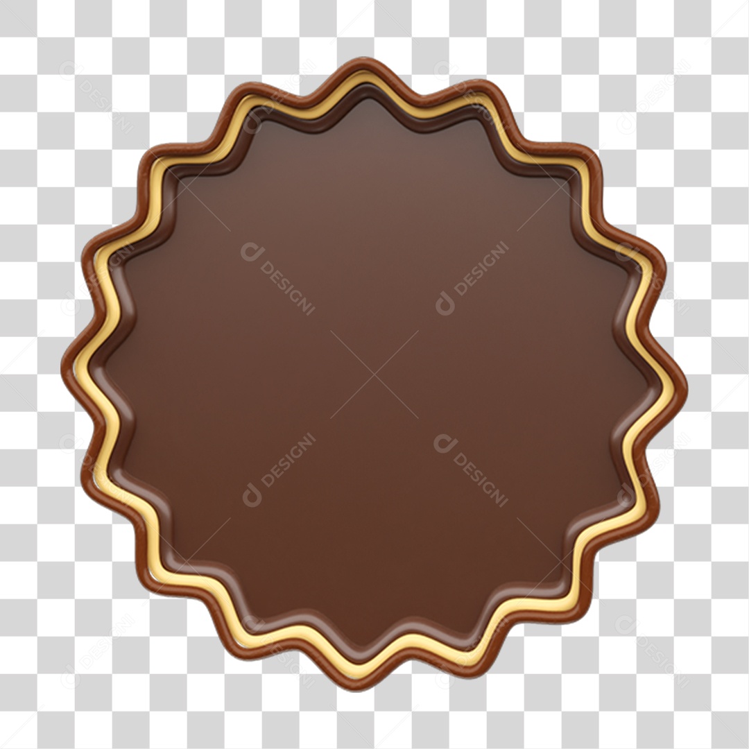 Elemento 3D Doces Chocolate Páscoa PNG Transparente