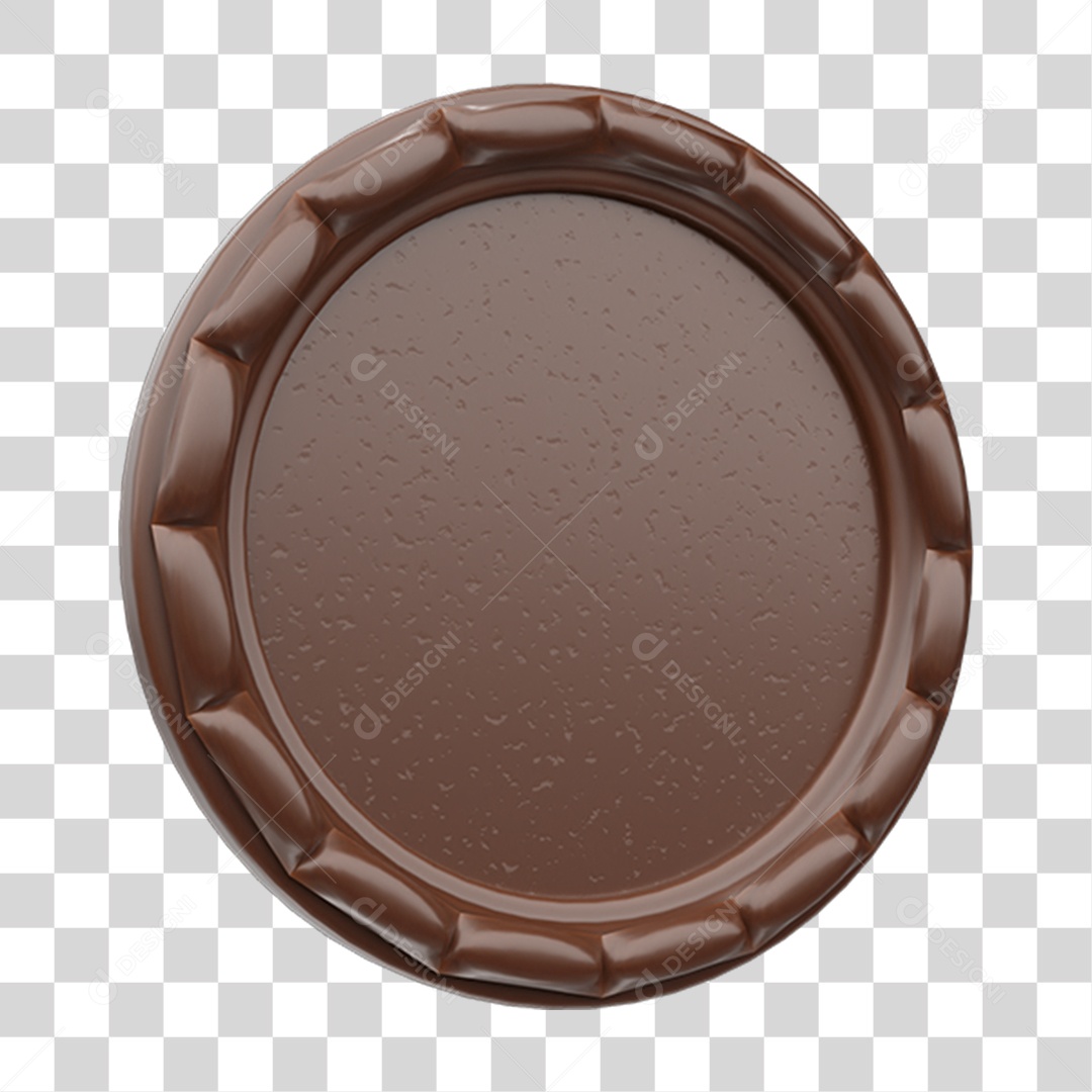 Elemento 3D Doces Chocolate Páscoa PNG Transparente