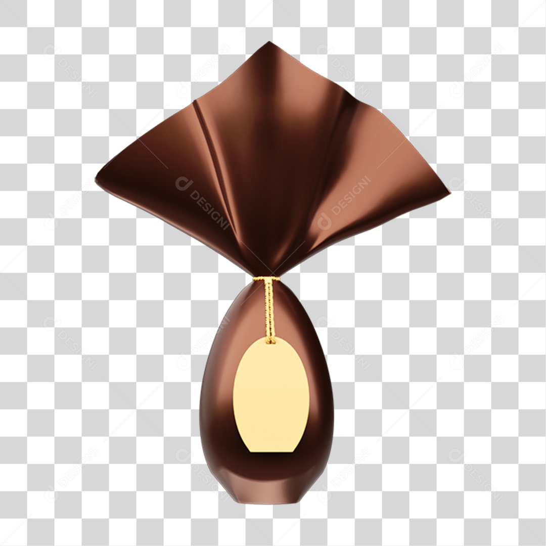 Elemento 3D Doces Chocolate Ovo da Páscoa PNG Transparente
