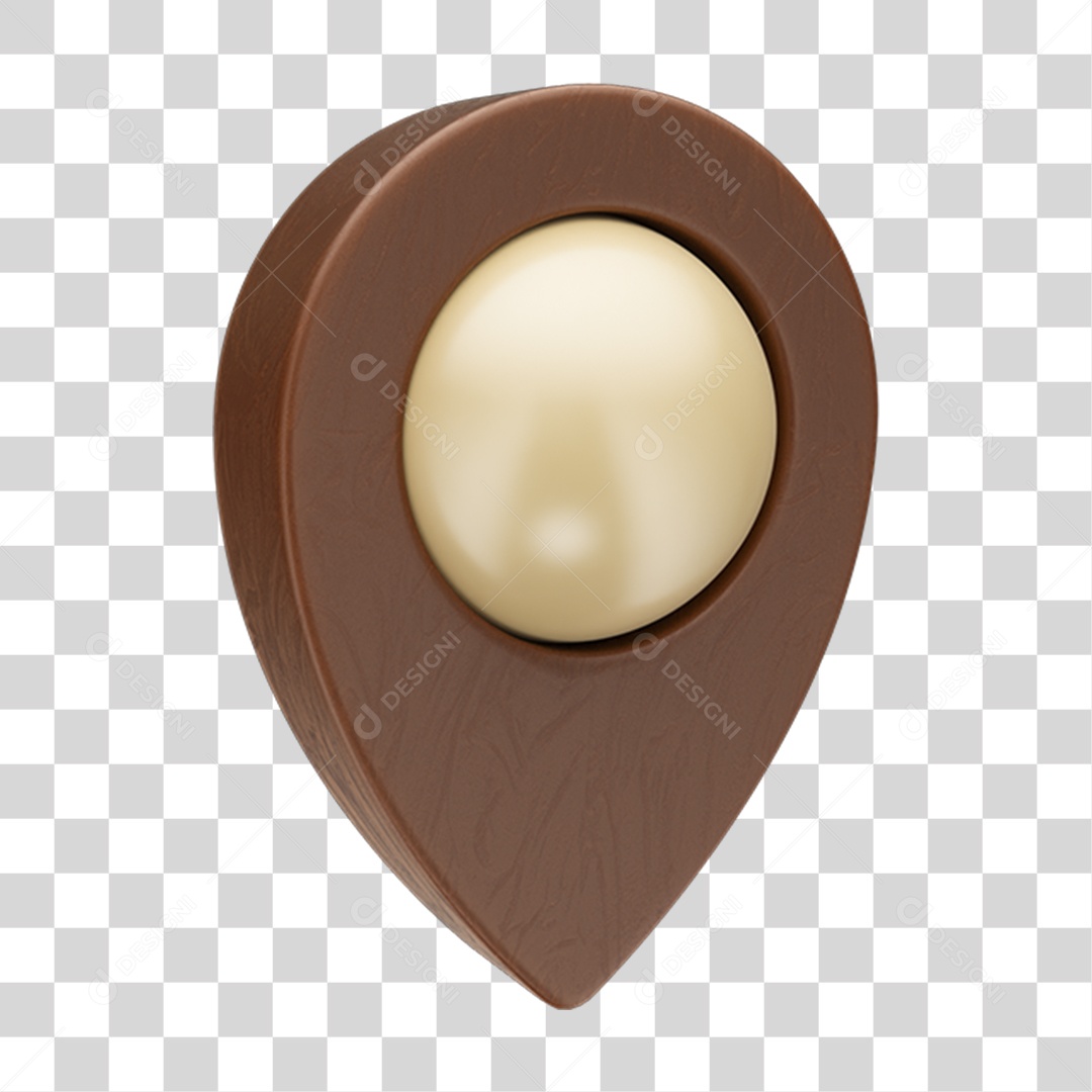 Elemento 3D Doces Chocolate Páscoa Gps Pin PNG Transparente