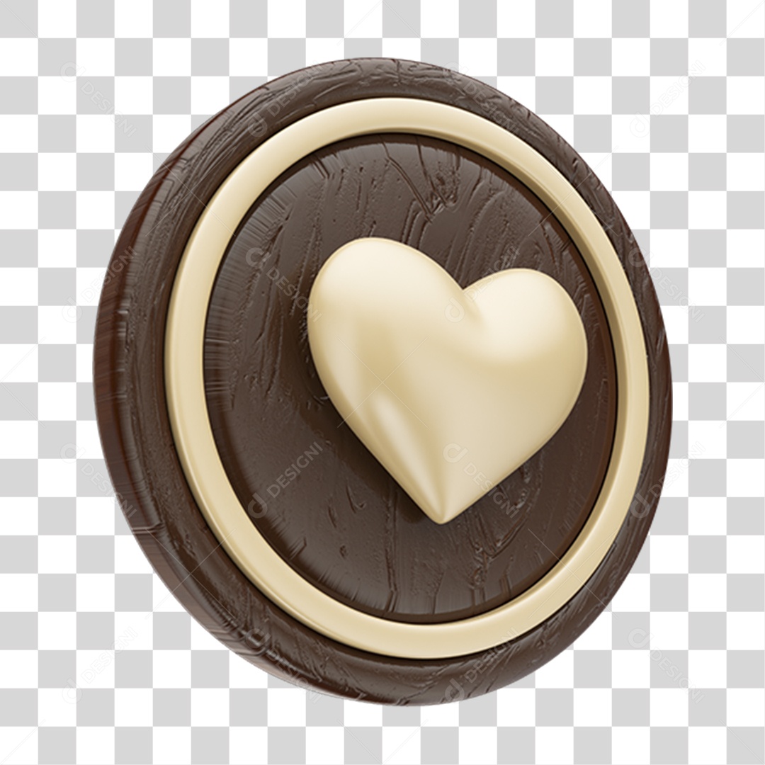 Chocolate Heart Easter PNG Transparent Element