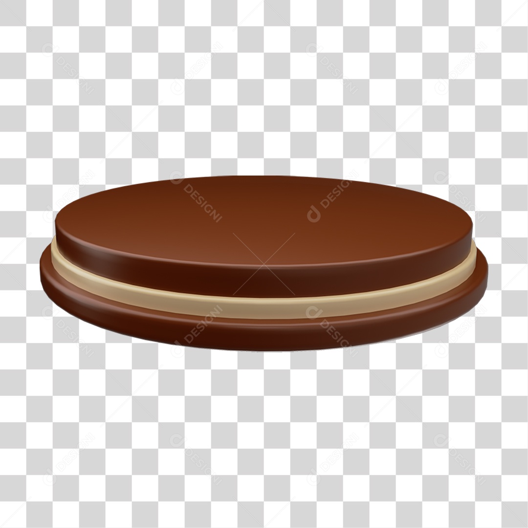 Elemento 3D Chocolate Páscoa Pódio PNG Transparente