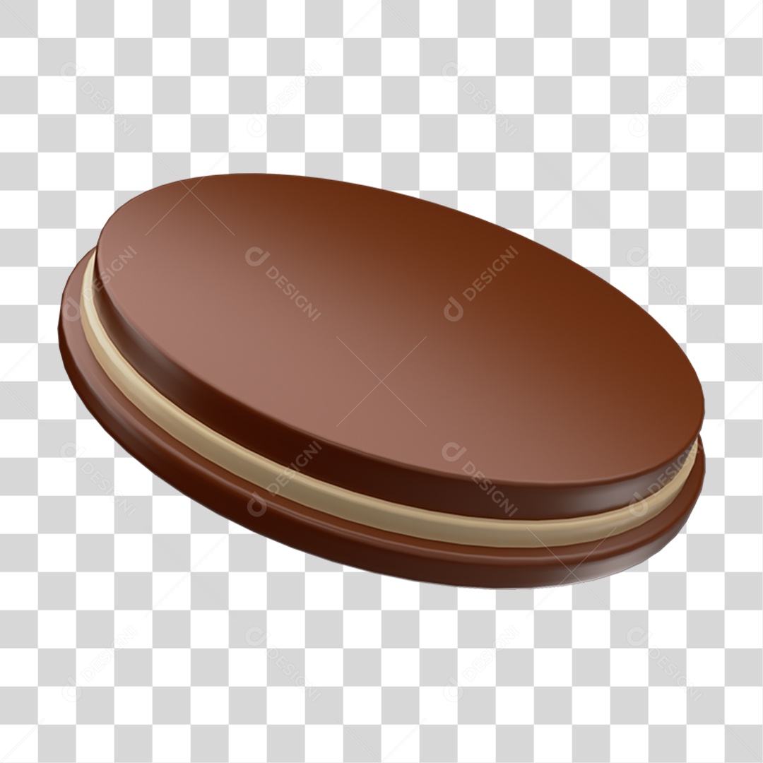 Elemento 3D Chocolate Páscoa Pódio PNG Transparente