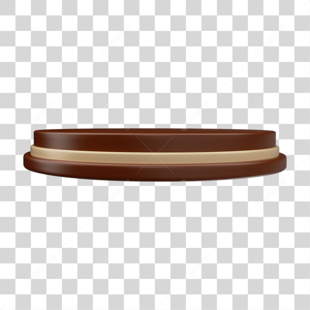 Elemento 3D Chocolate Páscoa Pódio PNG Transparente