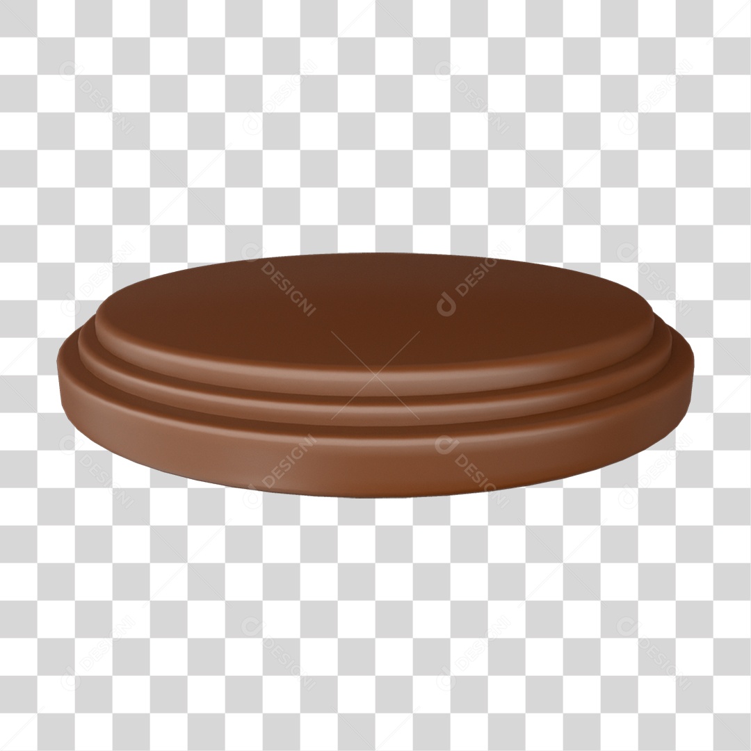 Elemento 3D Chocolate Páscoa Pódio PNG Transparente