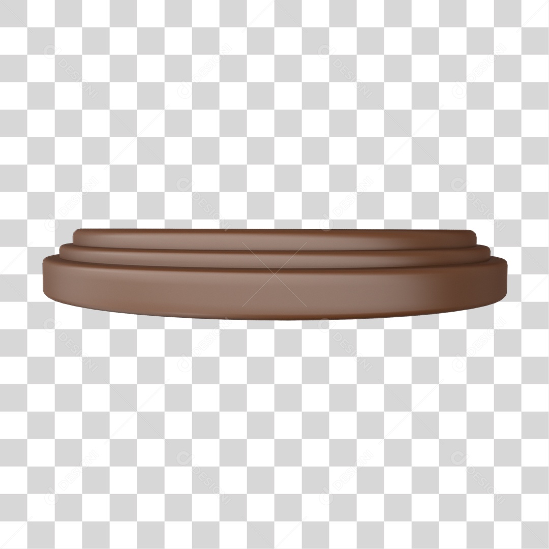 Elemento 3D Chocolate Páscoa Pódio PNG Transparente
