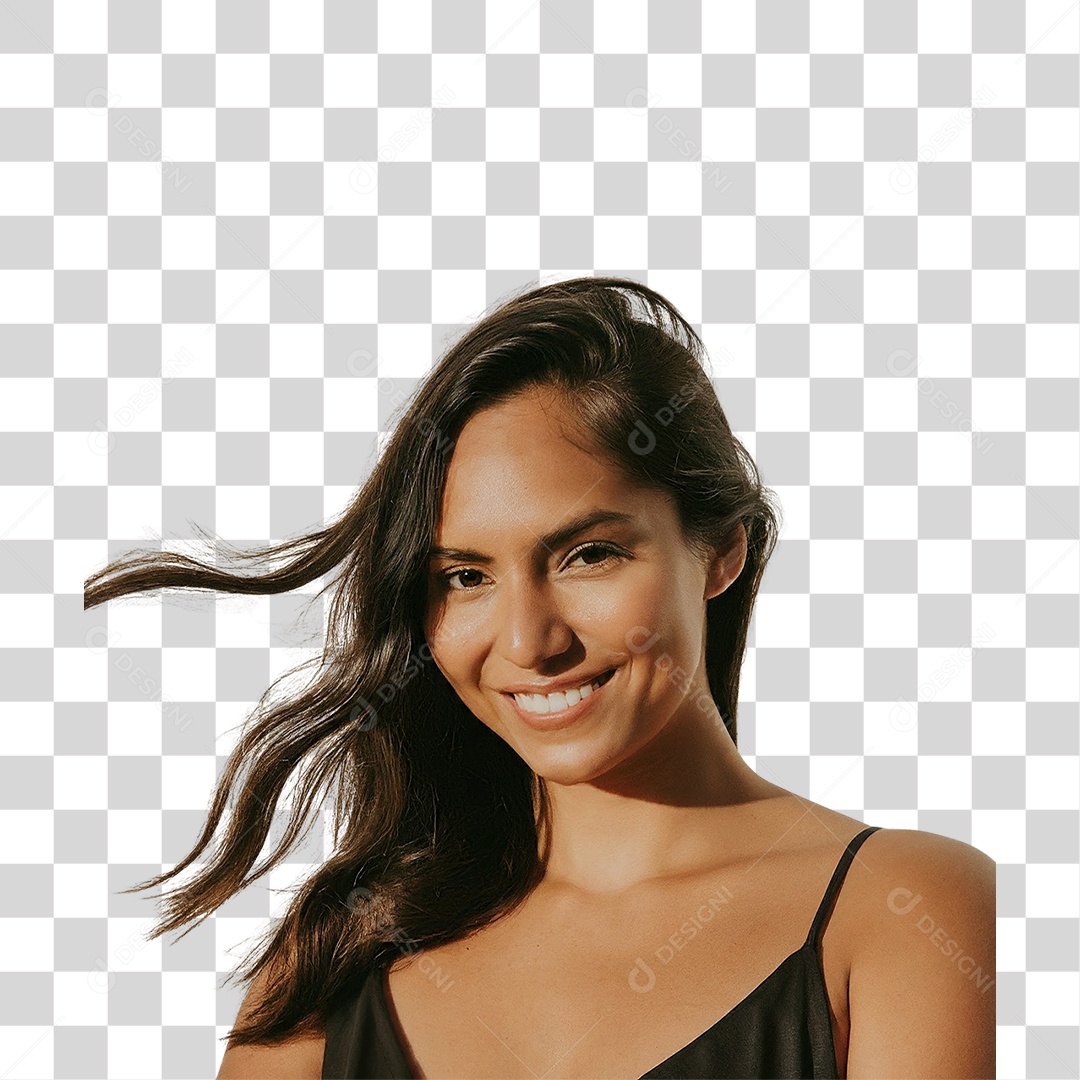 Mulher Sorrindo Alegre PNG Transparente