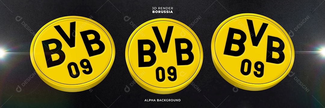 Elemento 3D Time Borussia Para Composição PSD