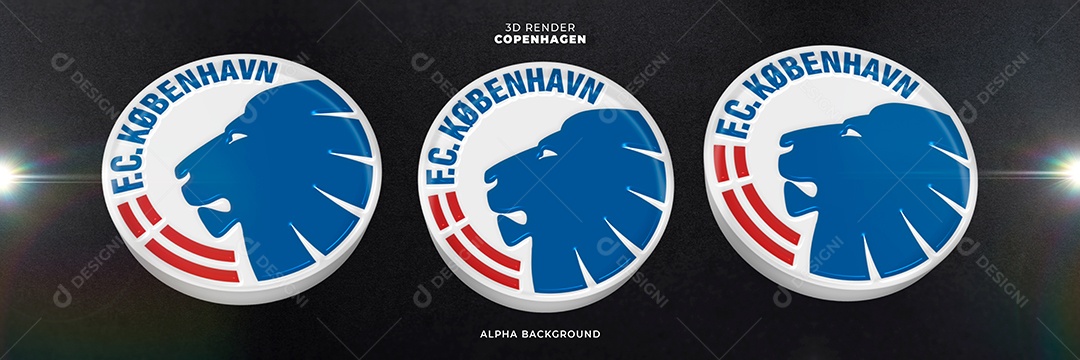 Elemento 3D Time Copenhagen Para Composição PSD