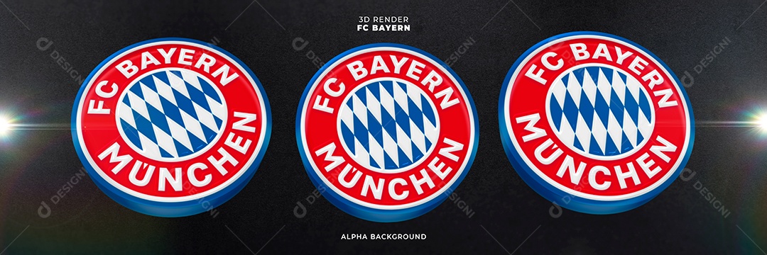 Elemento 3D Time FC Bayern Para Composição PSD