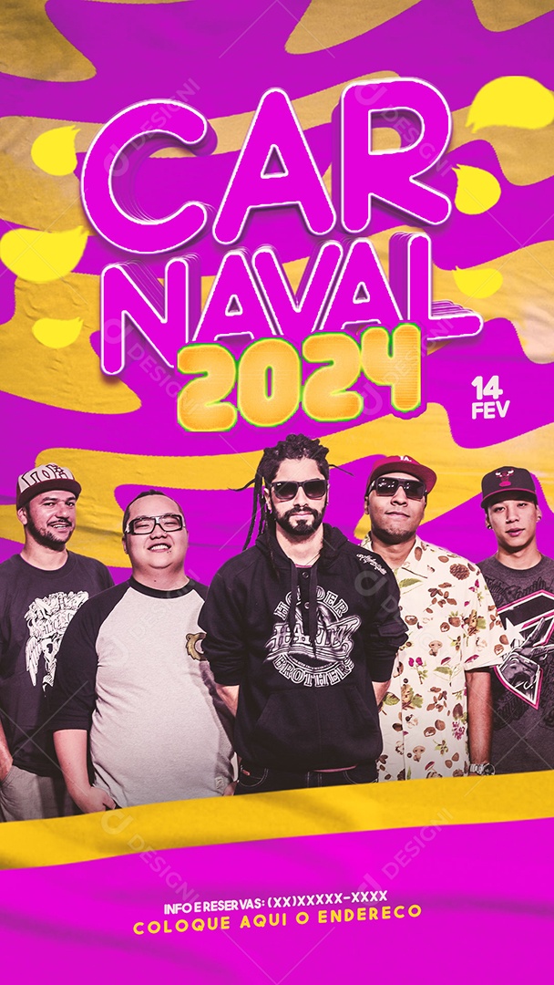 Flyer Story Carnaval 2024 Social Media PSD Editável