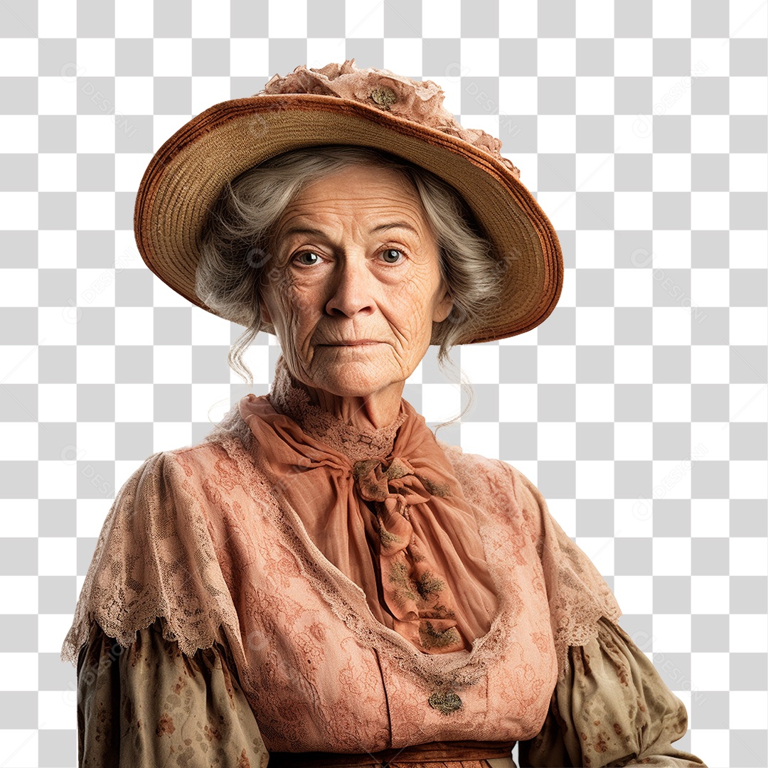Mulher Idosa PNG Transparente