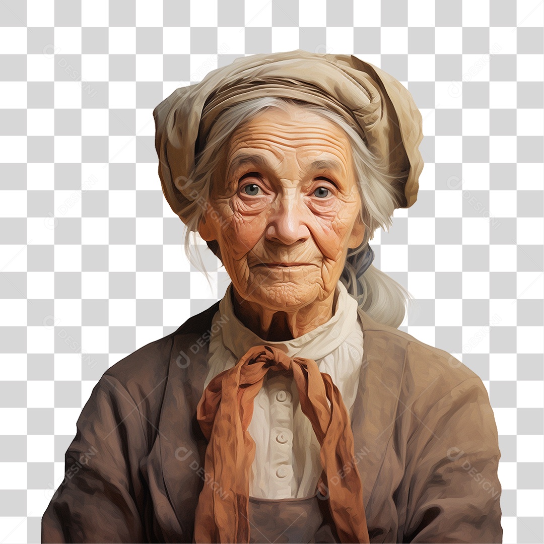 Mulher Idosa PNG Transparente