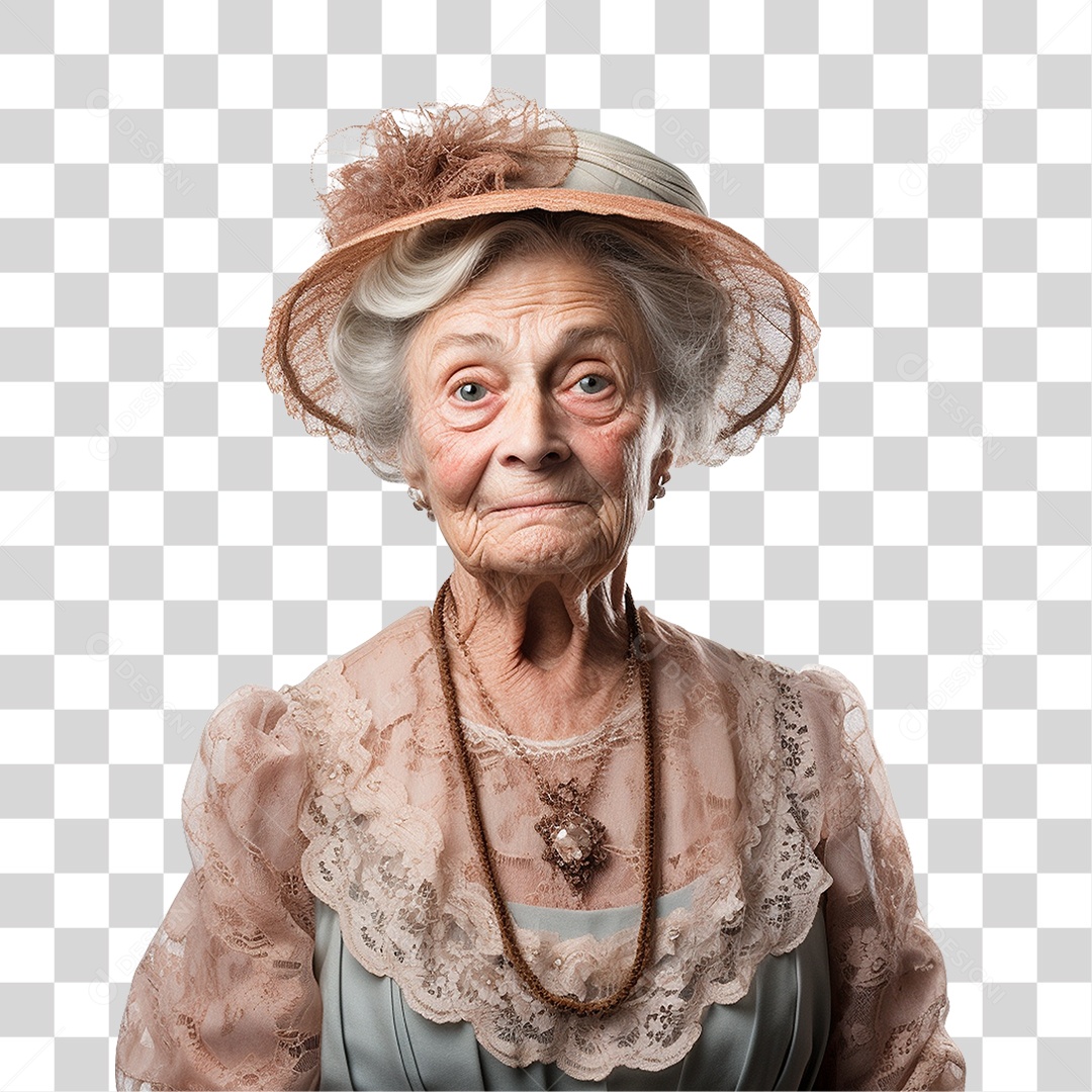 Mulher Idosa PNG Transparente
