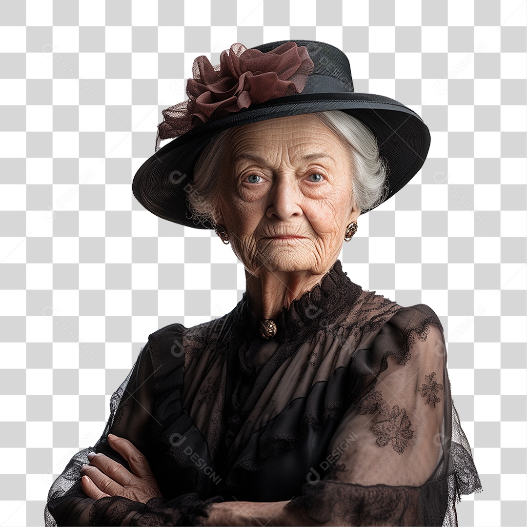 Mulher Idosa PNG Transparente