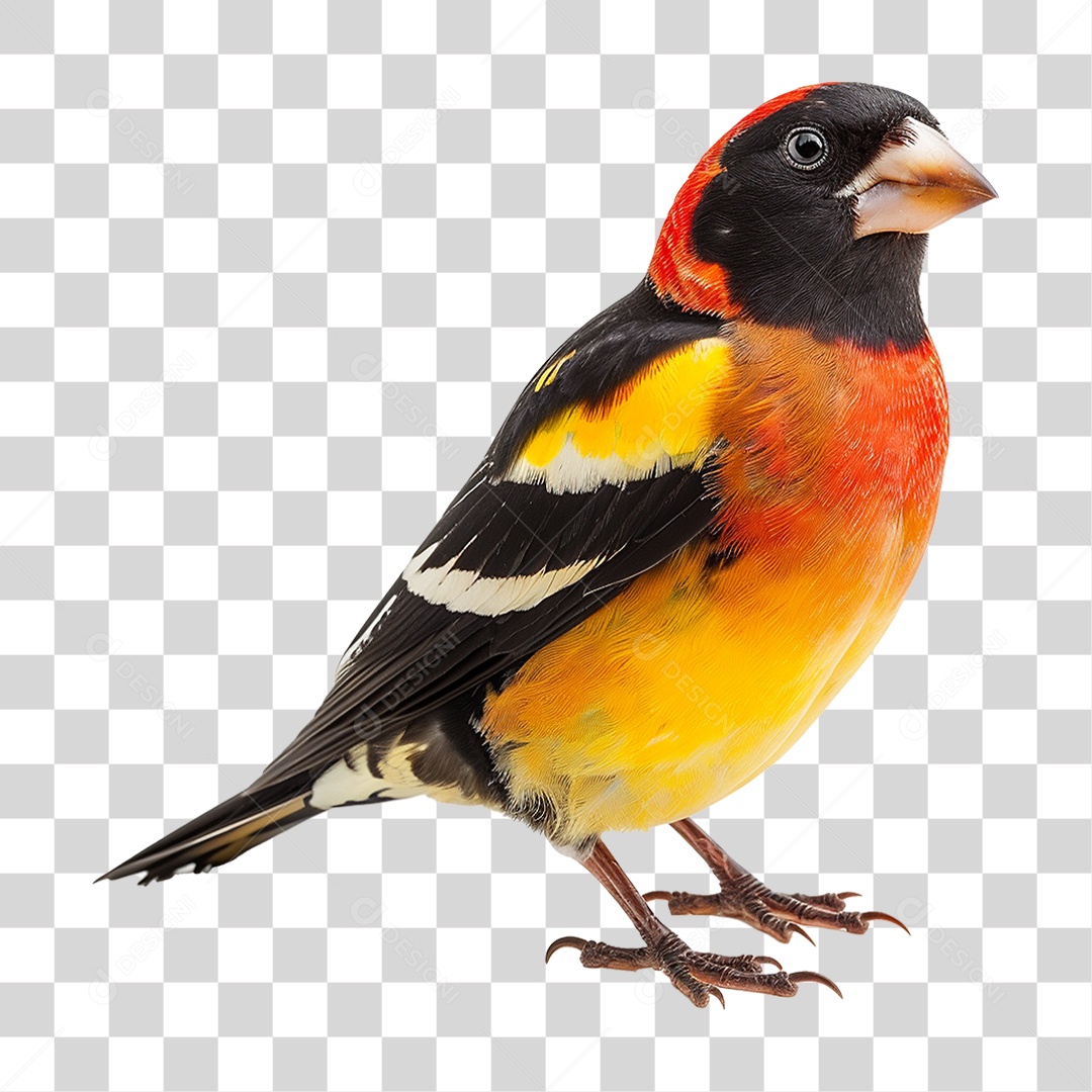 Pássaro Grosbeak PNG Transparente