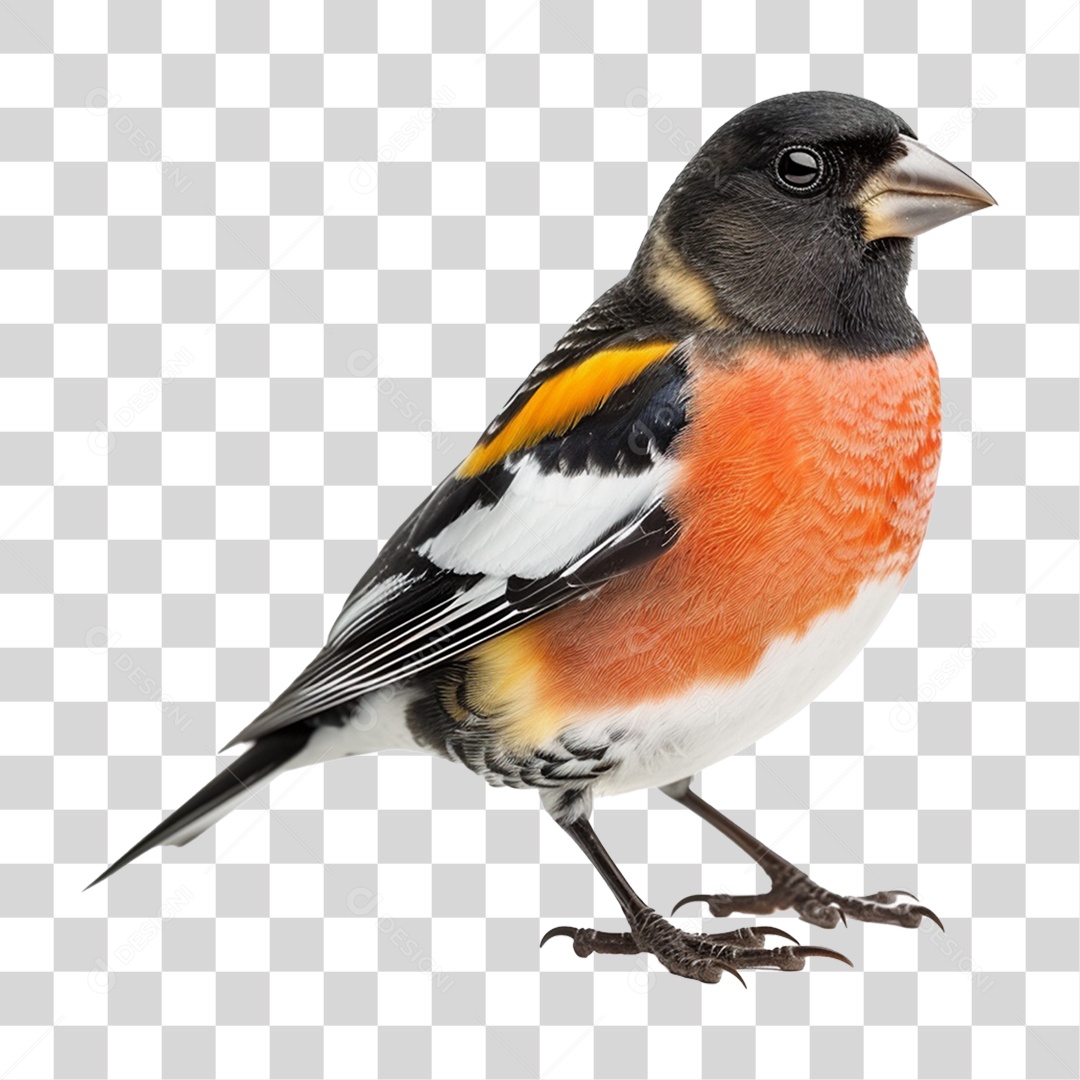 Pássaro Grosbeak PNG Transparente